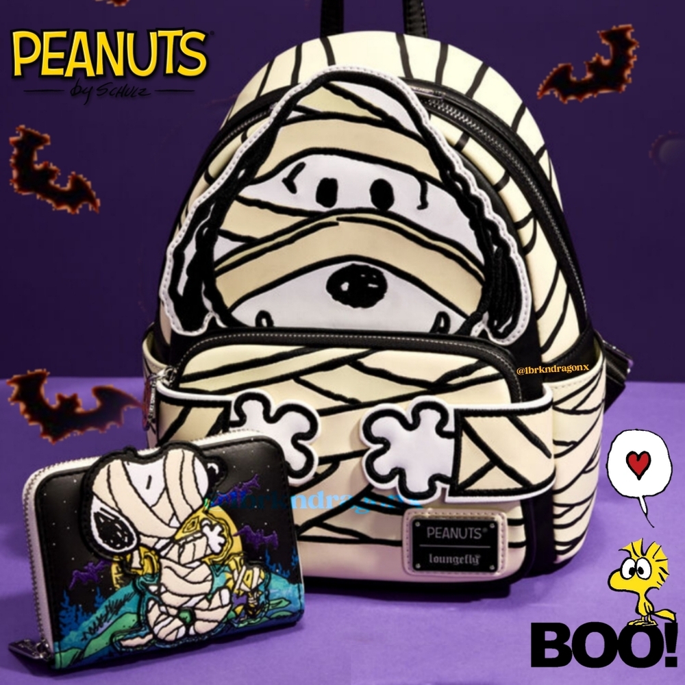 NWT Snoopy Peanuts Halloween Backpack Loungefly Snoopy Official - Picture 1 of 16